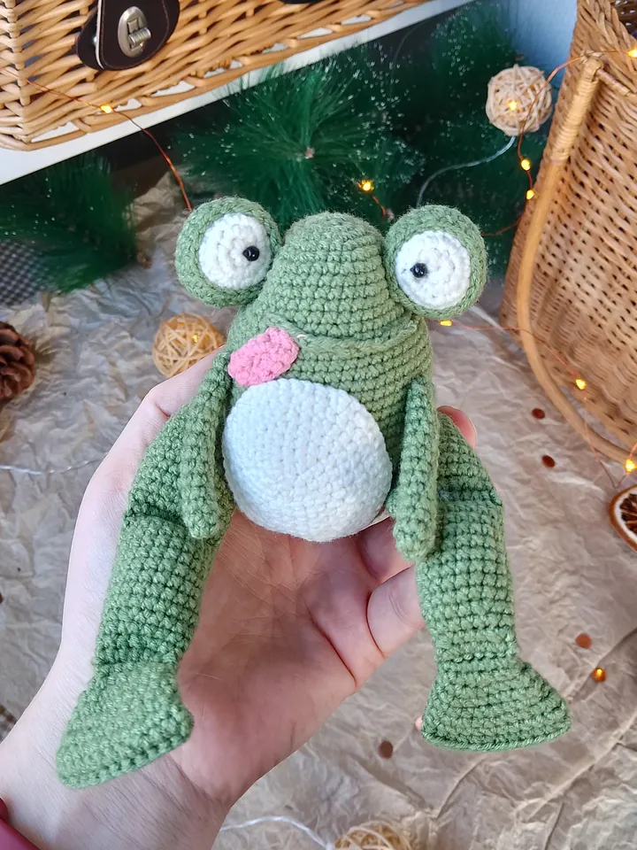 Stuffed frog plush toy. Cute soft frog for baby shower gift.