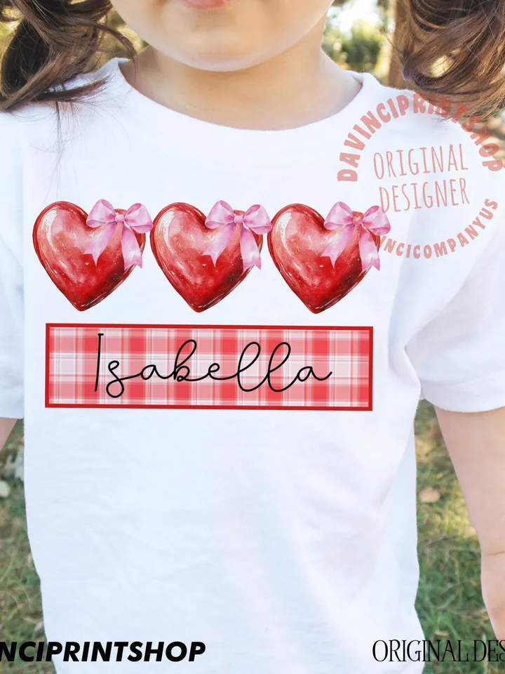 Watercolor Personalized Kids Valentines Png, Valentines Day PNG, Kids Valentines Day Design, Custom Valentine, Girls Valentine png, Love png