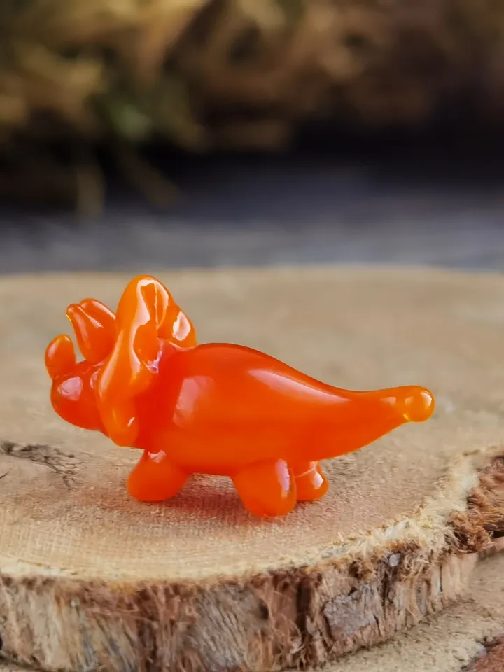 DINOSAUR ORNAMENTS Dinosaur figurine Glass dinosaur decor Miniature Dinosaur gift Dino figurine Glass figurines Tiny glass animals Terrarium