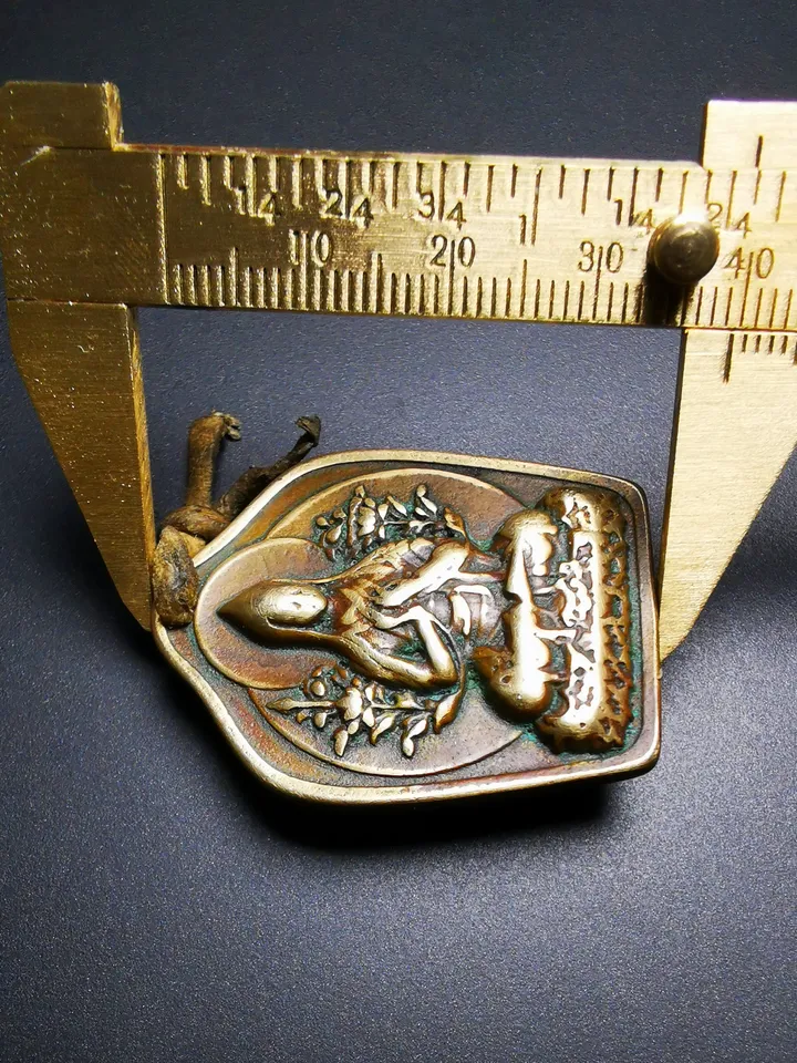 Gandhanra Antique Tibetan Buddhist Protective Pendant,Je Tsongkhapa Amulet,Losang Drakpa,Je Rinpoche,Made of Brass