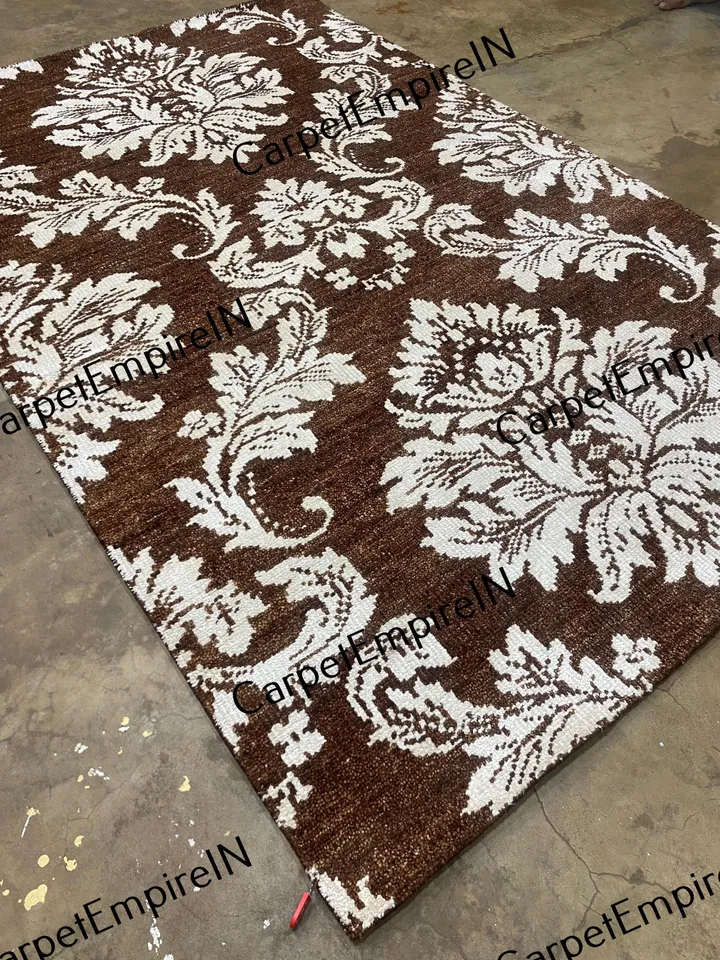 Exquisite Brown Modern Oushak Hand Knotted Rug 4x6, 5x8, 6x9, 8x10, 9x12, 10x14 ft Handmade Rugs for Living Room - Antique Contemporary rug