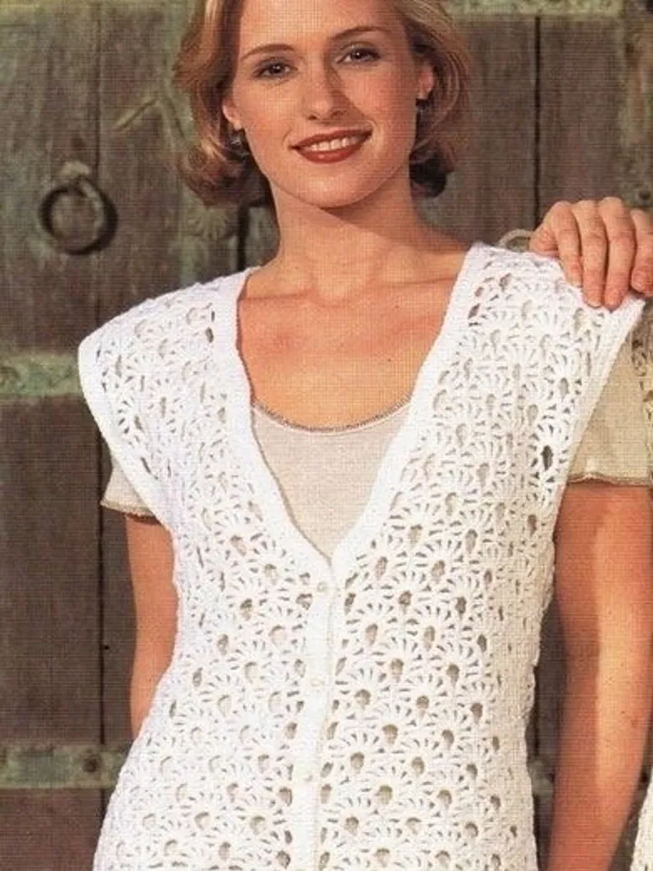 Waistcoat crochet pattern summer waistcoat cardigan crochet pattern pdf