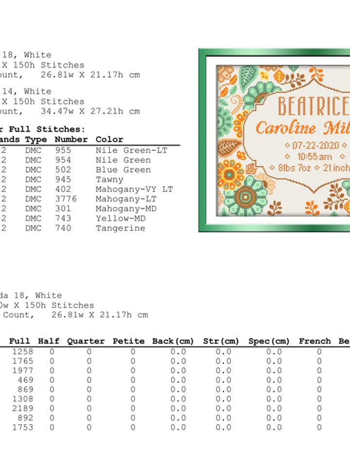 Anniversary cross stitch. Birthday cross stitch pattern. Flower cross stitch.