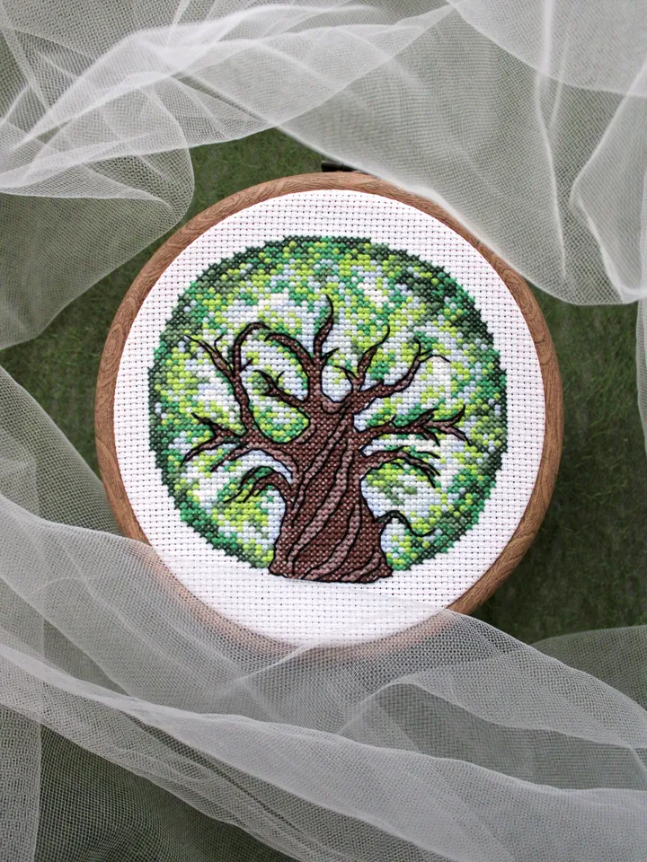 Cross stitch pattern Tree, digital cross stitch pattern PDF