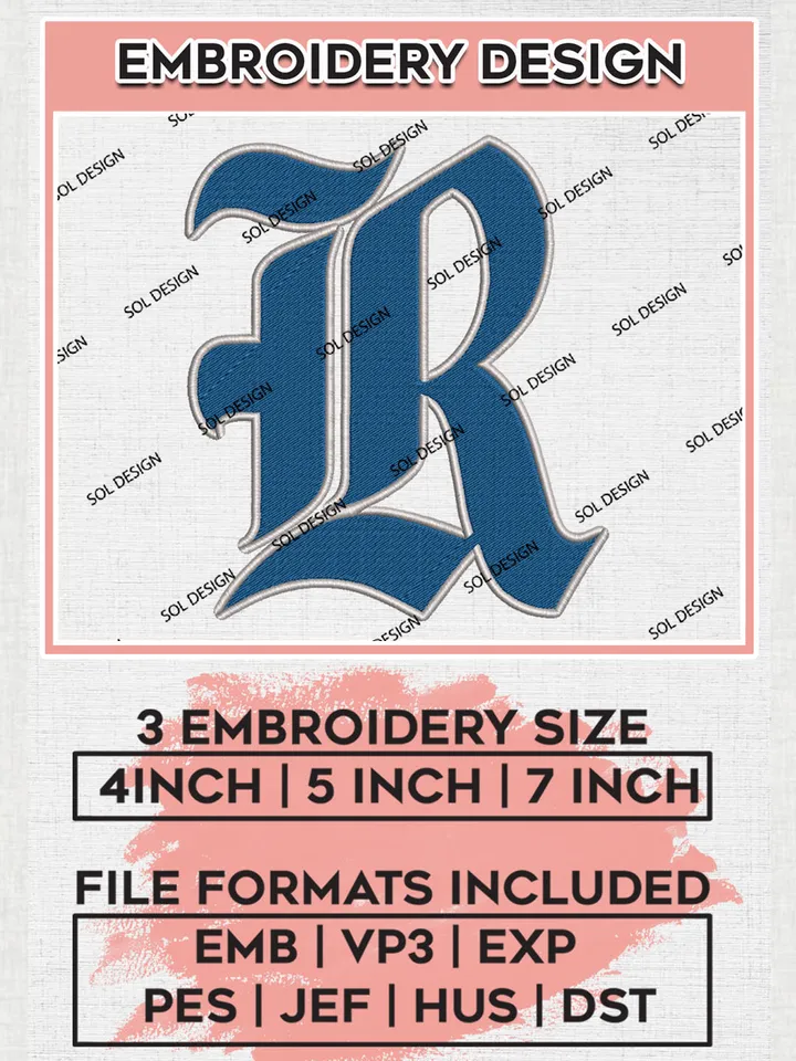 Rice Owls Logo Machine Embroidery Design, NCAA Rice Owls Embroidery Design Design files, NCAA Embroidery Designs, NCAA Machine Embroidery Designs, Digital Download