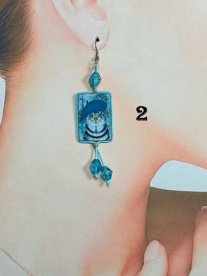 Handmade earrings. Designer jewelry. Bright, Funny, amusing earrings.