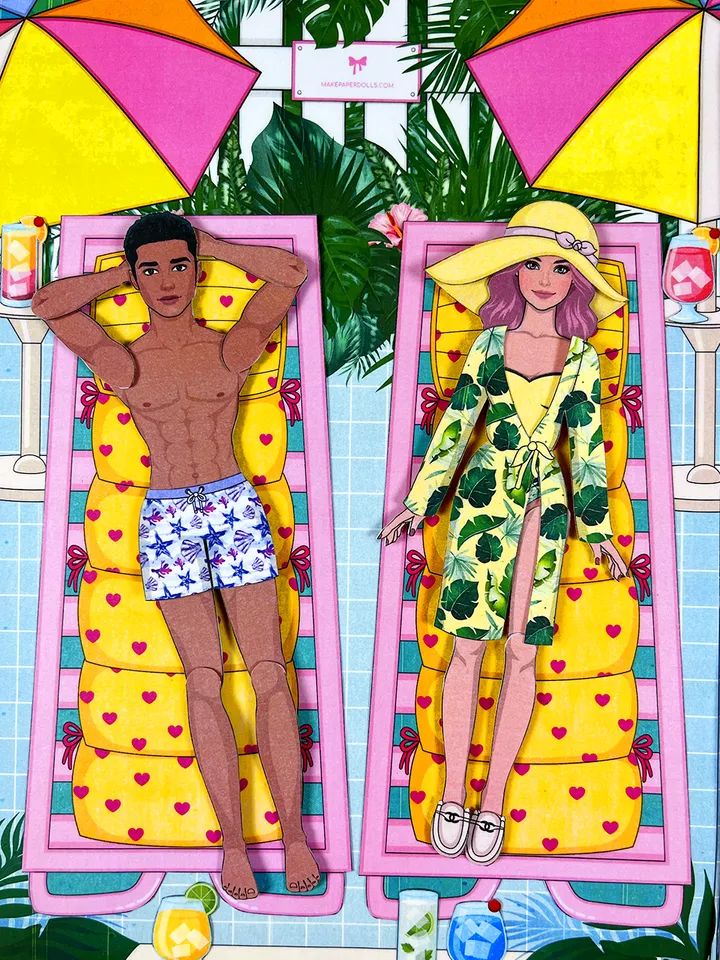 Pool for paper dolls