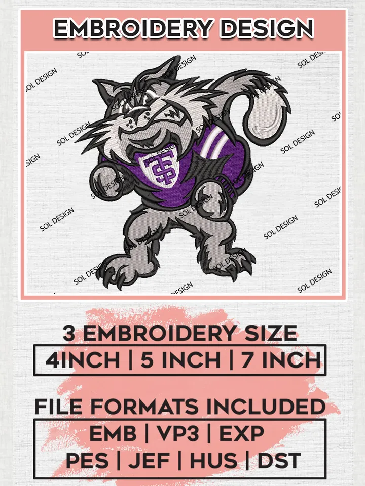 NCAA St Thomas Minnesota Tommies Football Team Mascot Logo Embroidery Design Files, NCAA St Thomas Minnesota Tommies Machine Embroidery, NCAA Teams, Game Day, 3 sizes, NCAA Machine embroidery designs, Digital Download