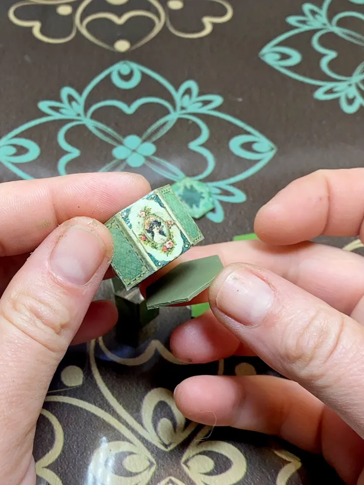 Set of vintage doll boxes. 1:12.