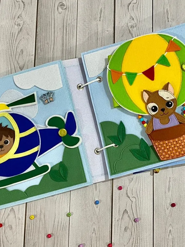 Transport Quiet book Pattern, Felt book pattern pdf, Soft montessori book tutorial, Busy book sewing ideas for kids 2, 3, 4 year old