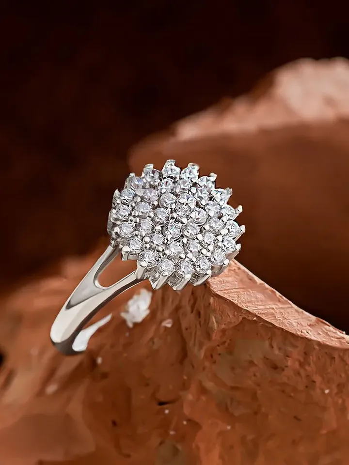 Women's silver ring 925 with cubic zirconia