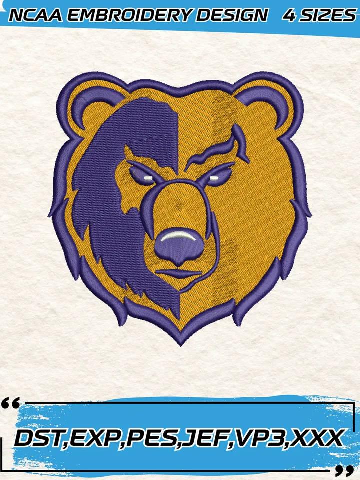 California Golden Bears Mascot Embroidery Designs,NCAA Logo Embroidery Design,Machine Embroidery Design File,4 Sizes, Digital Download