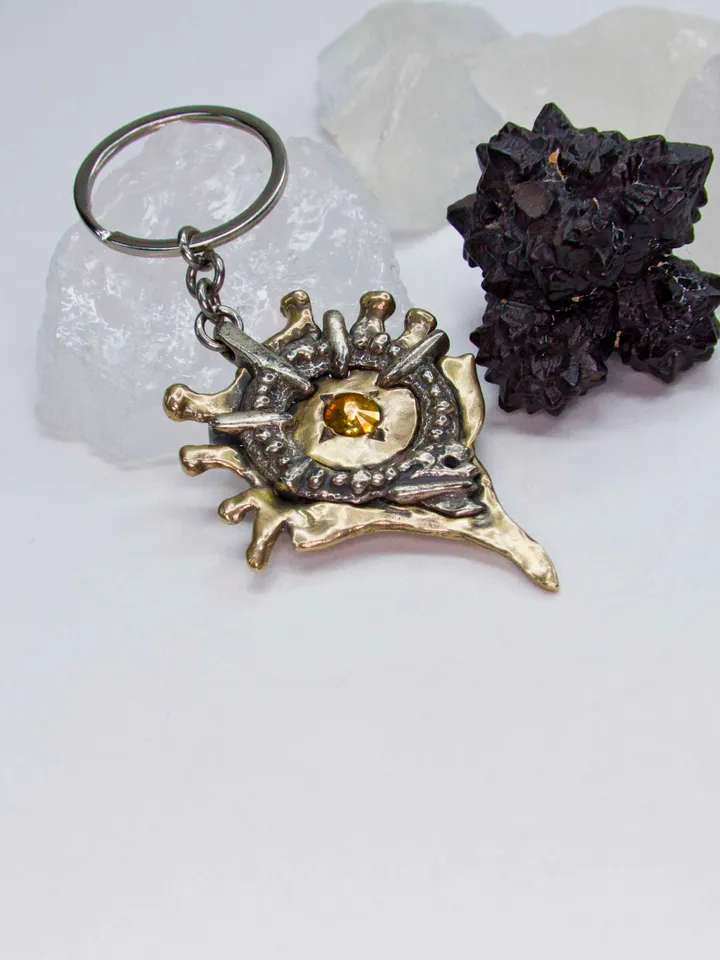 Hellfire keychain based on the magic of the world of Diablo / Gamer cosplay / diablo jewelry