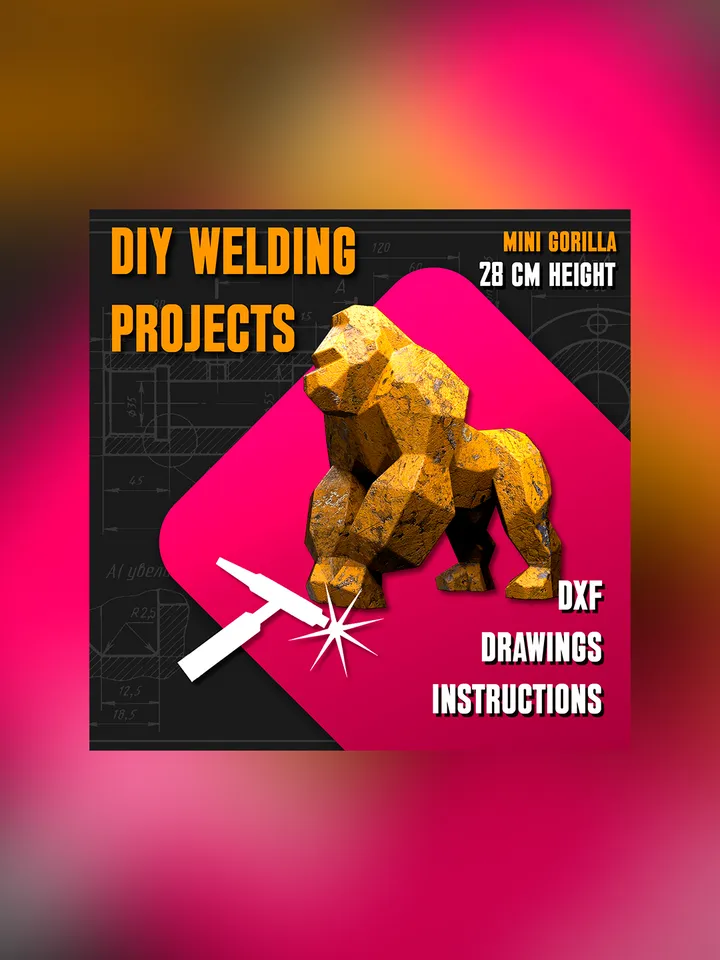 Welding Project Plans Drawings Mini Gorilla (DXF, PDF)