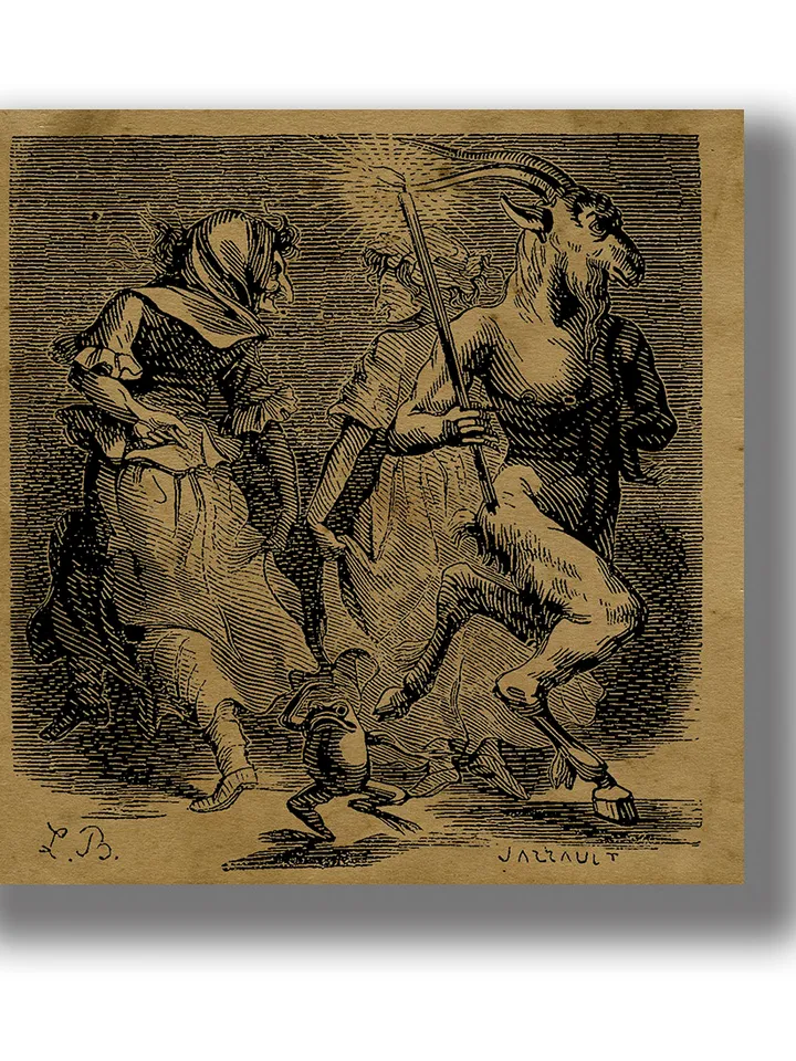Danse du Sabbat. Dances of the witches and the goat of the Sabbath.