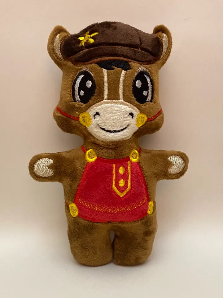 ITH Cute Horse toy soft stuffed in the Hoop Digital Design for Machine Embroidery