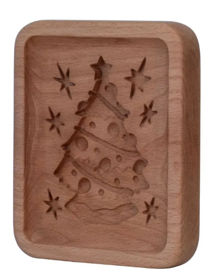Christmas Embossed cookie mold, cookie cutter, wooden mold, Wooden stamp stamp for gingerbread cookies springerle stamp