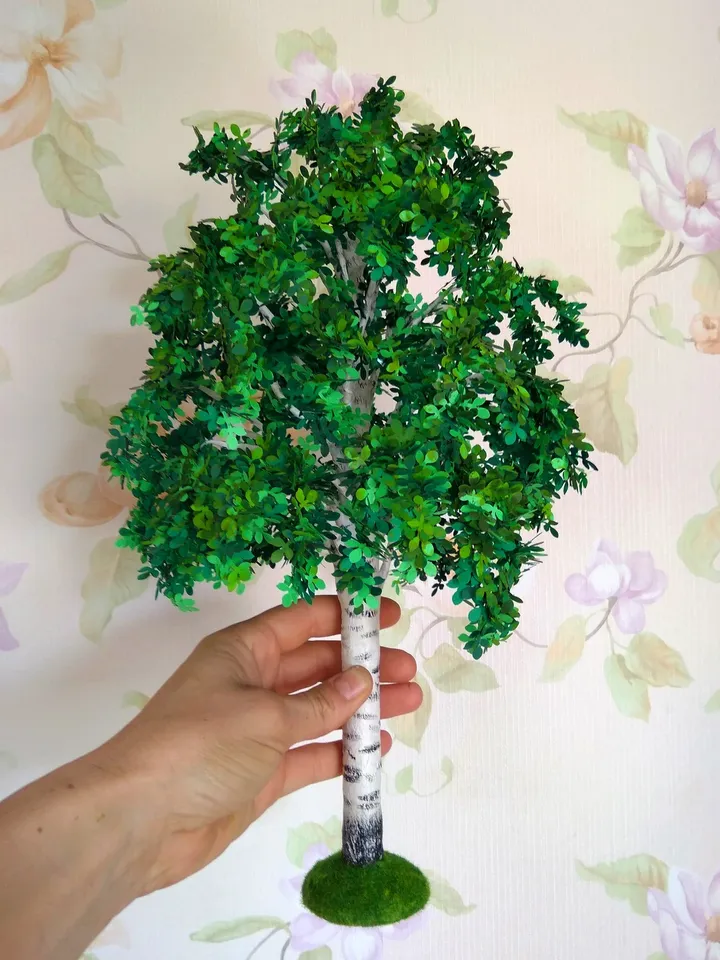 Birch tree for dollhouse.Dollhouse miniature.1:12 scale.
