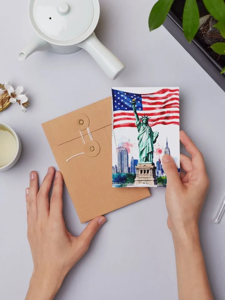 Postcards (business cards) for the US Independence Day, 20 pieces