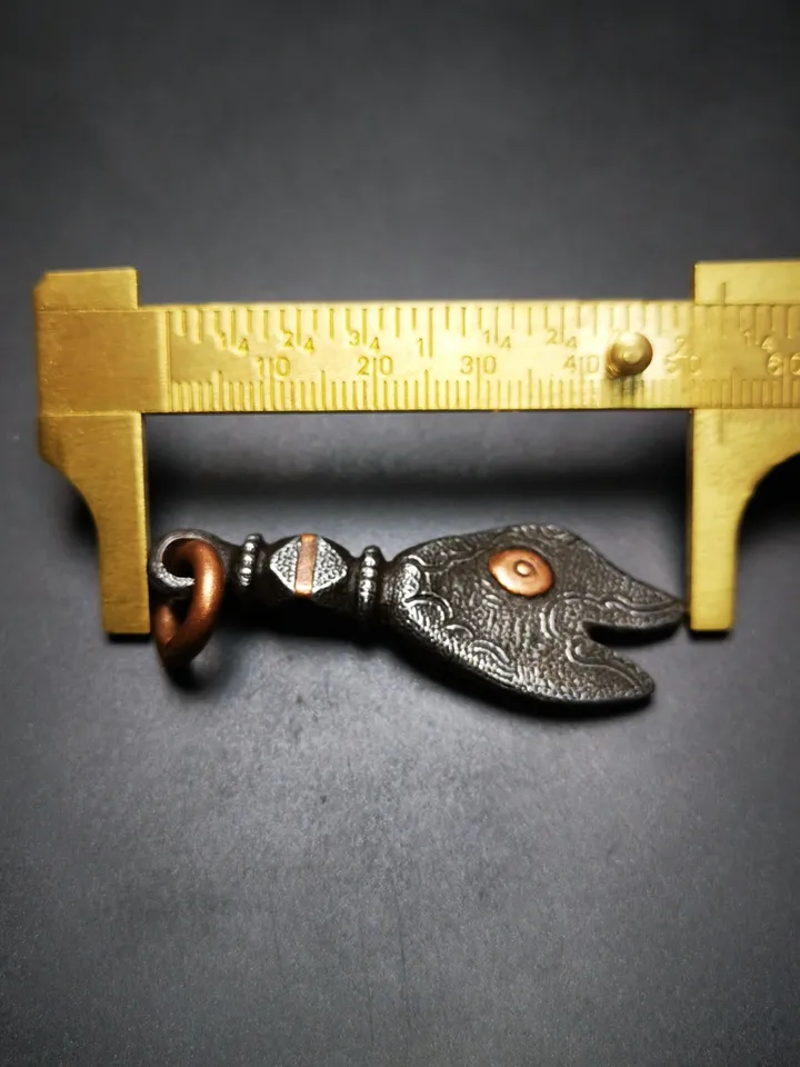 Gandhanra Handmade Tibetan Buddhism Amulet, Golden Fish of Ashtamangala(Eight Auspicious), Symbolize Happiness.
