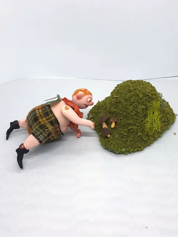 Miniature Whimsical Elf called Giant Handmade OOAK Art doll collectible