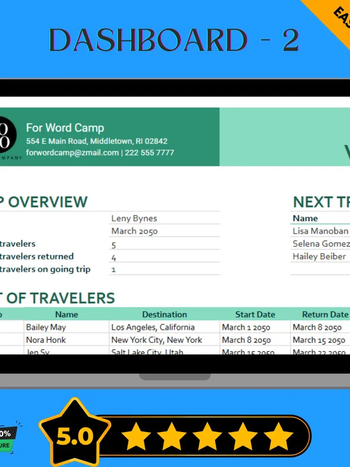 Vacation Tracker Template, Employee Leave Time-Off Tracking Spreadsheet, Easy Holiday Planner for Teams & Businesses, Google Sheets