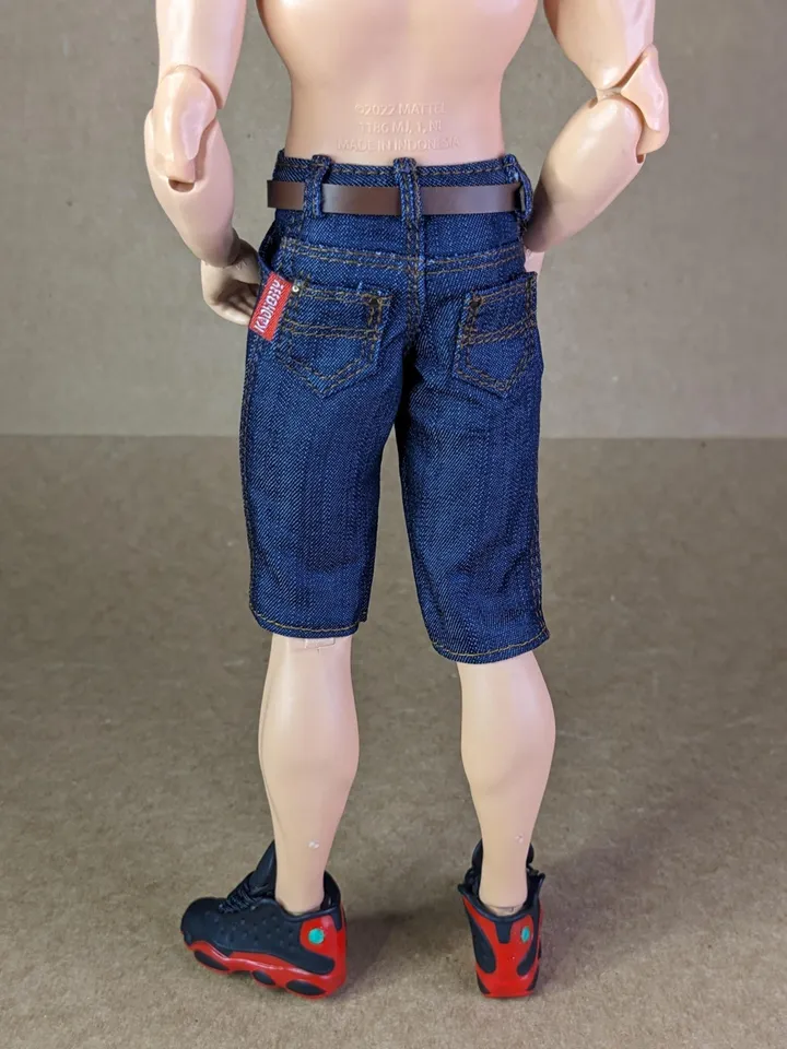 Classic denim shorts for 1/6 scale fashion male doll (Muscular Body or FR Homme, Poppy Parker)