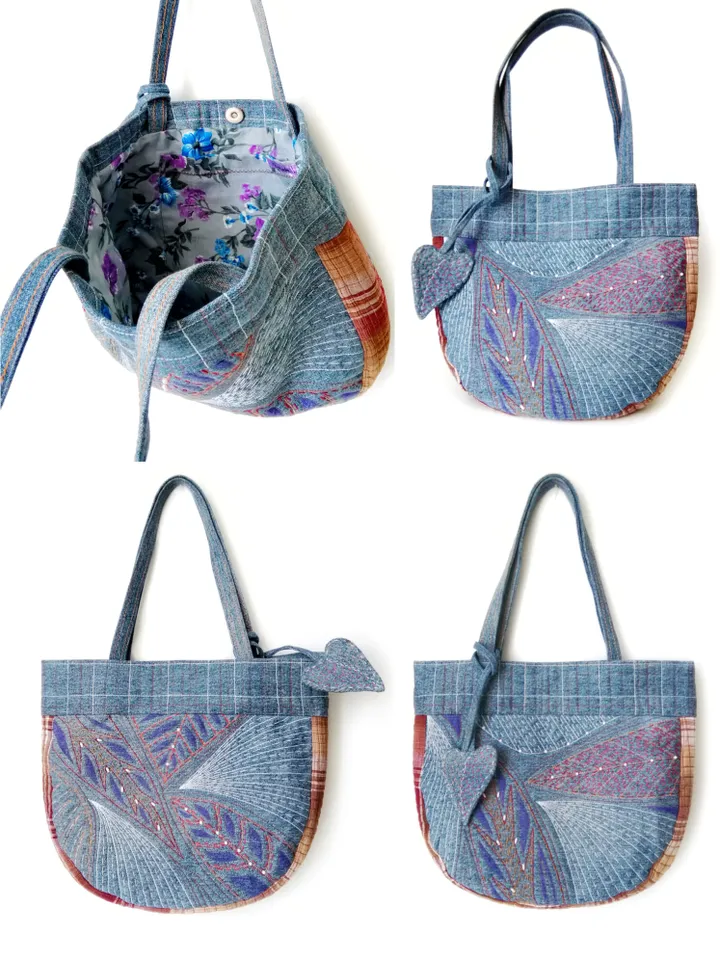 Boho Chic Handcrafted Large Women's Bags: Unique Hand Embroidered Fabric Handbags - Stylish and Functional Accessories! FREE SHIPPING!
