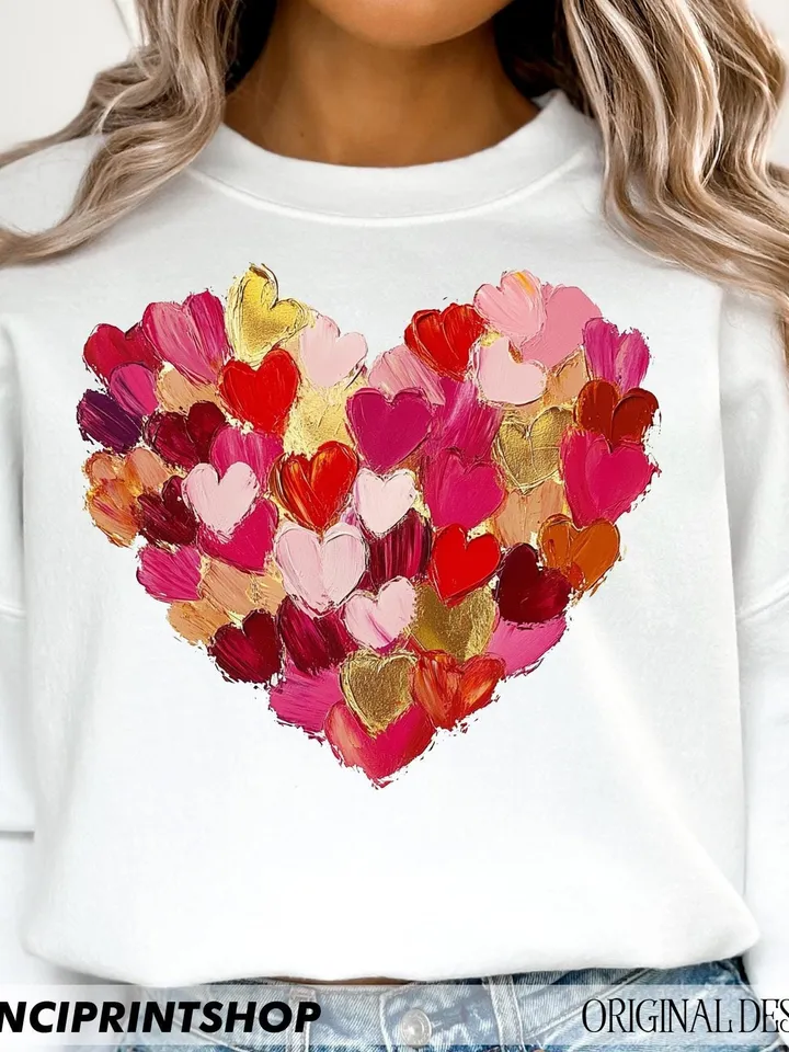 Valentine Day Heart Brushstroke png, Valentines Day png, Xoxo png, Heart png, Valentines Shirt png, Trendy Valentines, Sublimation design