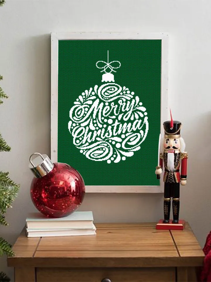 Christmas ball cross stitch pattern download PDF Christmas ornament cross stitch chart Holiday hand embroidery PDF, DIY Christmas decor #N14