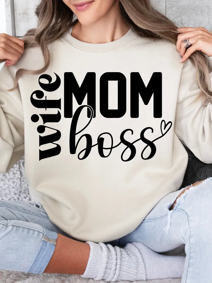 Mom Wife Boss SVG PNG, Mom Svg, Mom Vibes Svg, Mom life svg, Blessed Mama Svg, Mother's Day Svg, Mom Mode Svg, Mom Shirt Svg, Girl Mom Svg