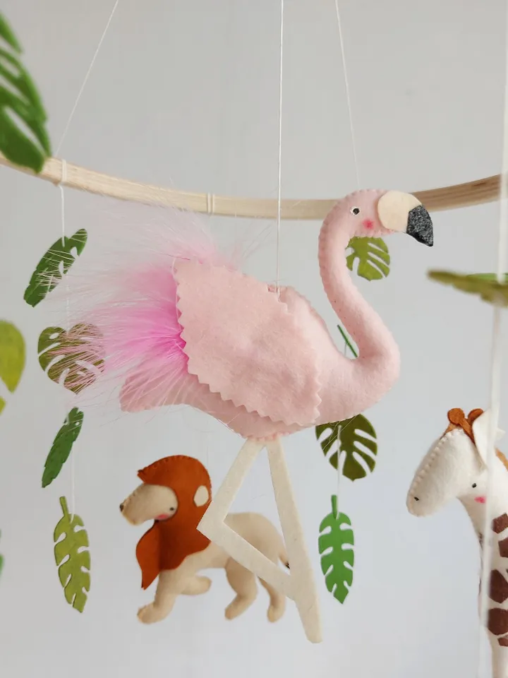 Baby Mobile safari animals ,Crib cot Mobile , New baby gift , Jungle modern Nursery decor