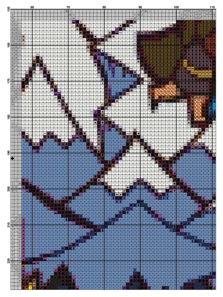 Lord Of The Rings Cross Stitch Pattern / Hobbit Cross Stitch Pattern / Stained Glass Cross Stitch Pattern / Instant PDF