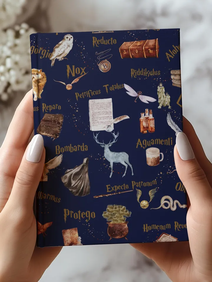 Wizarding World Hardcover Journal, Magic Notebook, Spell Book, Fantasy Diary, Gift, Magic gift Matte Journal