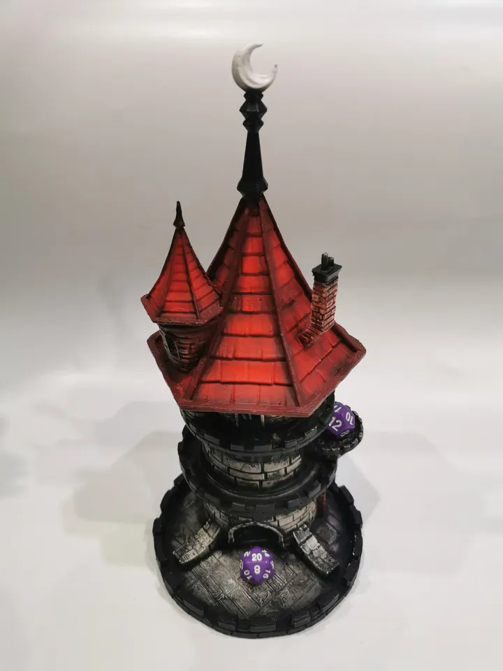 Dice Tower, Wizard Tower, Dice Tray, Dice Roller, DND Board Game Accessories, Dungeon Master Gift