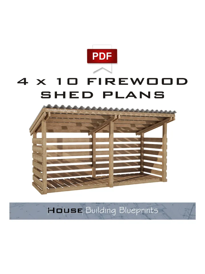 Diy 4 x 10 firewood shed plans for outdoor pdf. Wooden backyard firewood shed plans. Timber frame shed plans for storage garden.