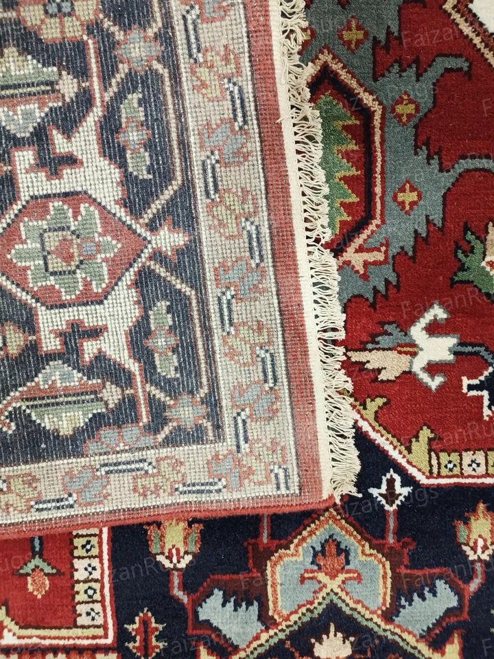 10X14 Red, Black, White Oushak rug muted multi size 8x10/9x12/10x14 Hand-knotted Vintage Oushak Wool Area Rug for Living Room, Dining room..