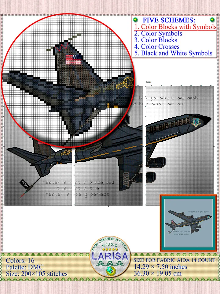 KC-135 Cross Stitch Pattern | KC-135 Stratotanker