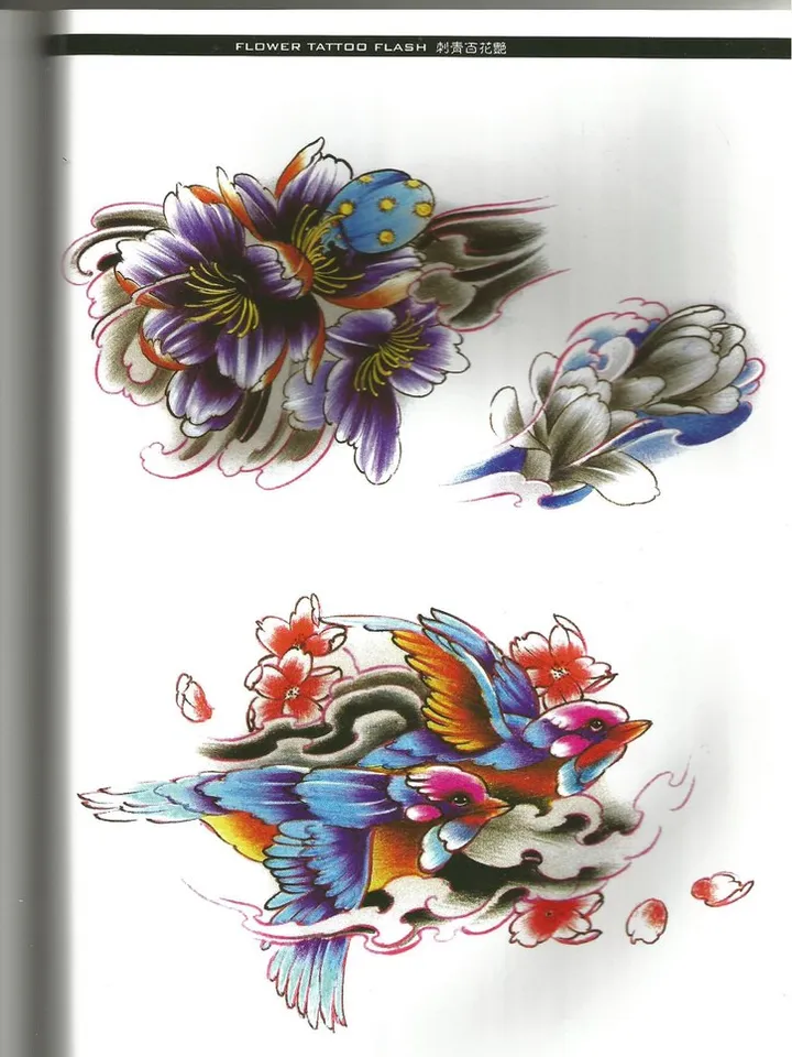 Flower tattoo flash