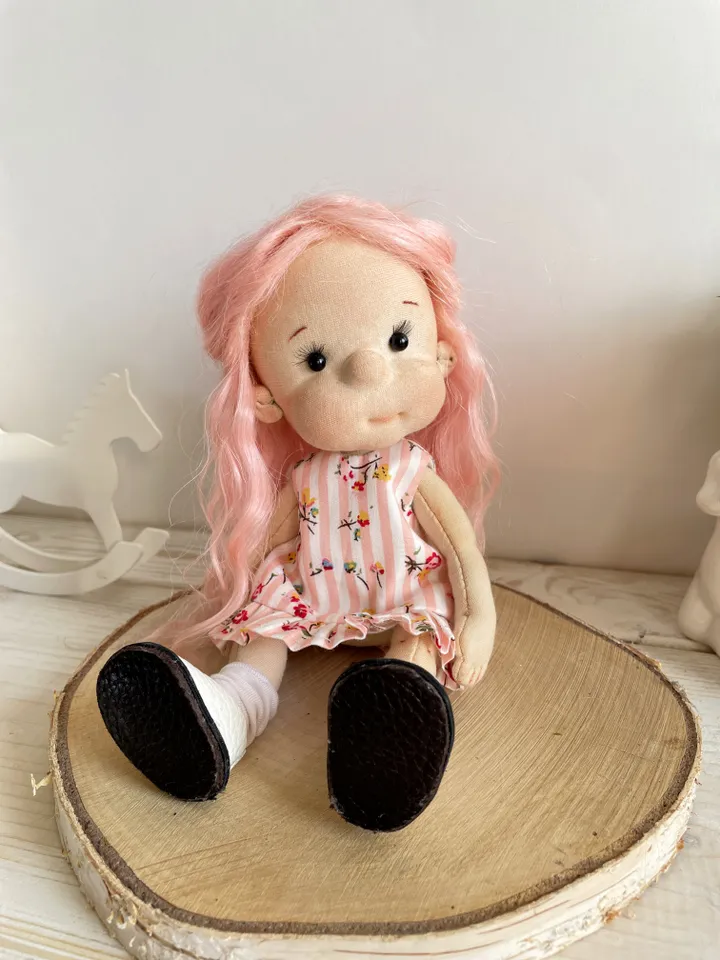 Handmade Textile Doll Art Doll Waldorf Doll Inspiration Birthday Gift for Girl