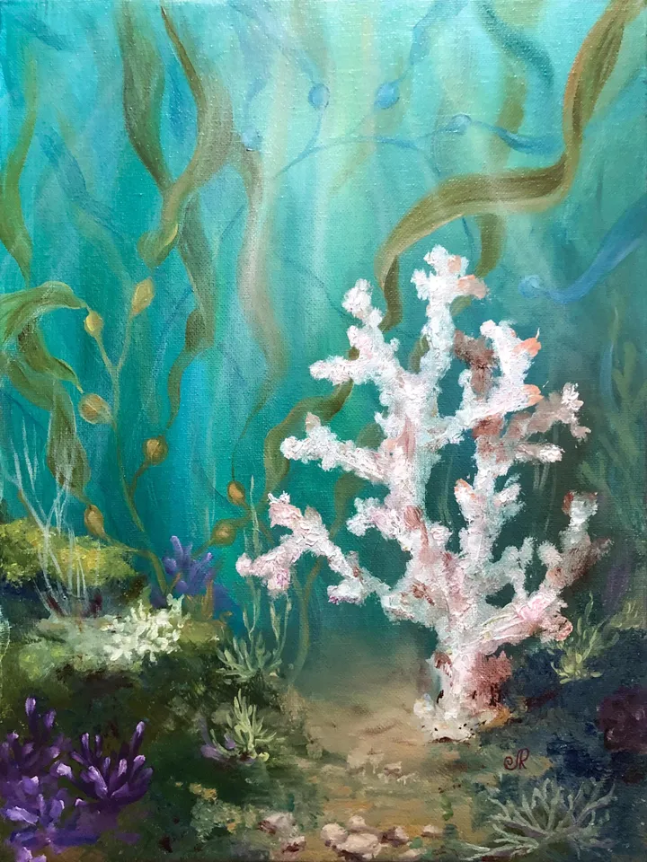 Coral Reef Painting Underwater Art Sea Life Original Painting Ocean Wall Art