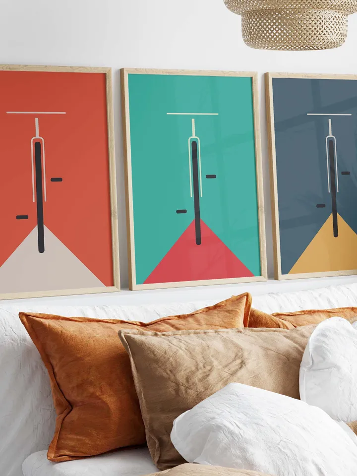 Bauhaus poster set of 3 premium printable wall art prints mid century modern minimalist abstract geometric bundle digital download poster