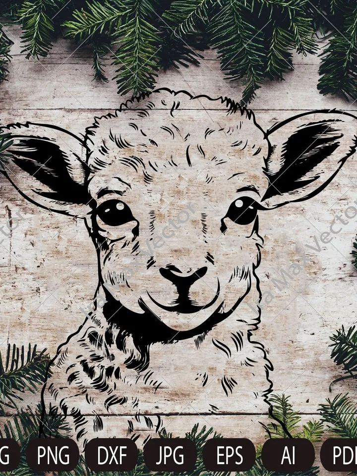 Lamb Svg, Sheep svg, Cute Farm Animal, Livestock,farm life, Lamb Clipart, Lamb Vector, Lamb printable, Lambs svg