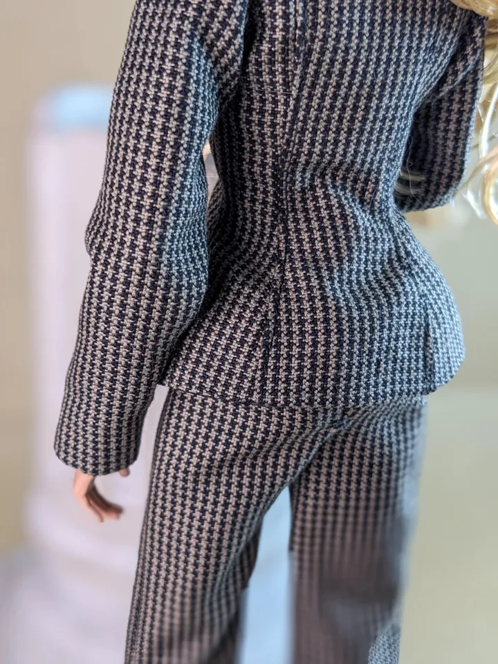 Handmade classic pantsuit for 13-inch fashion female dolls