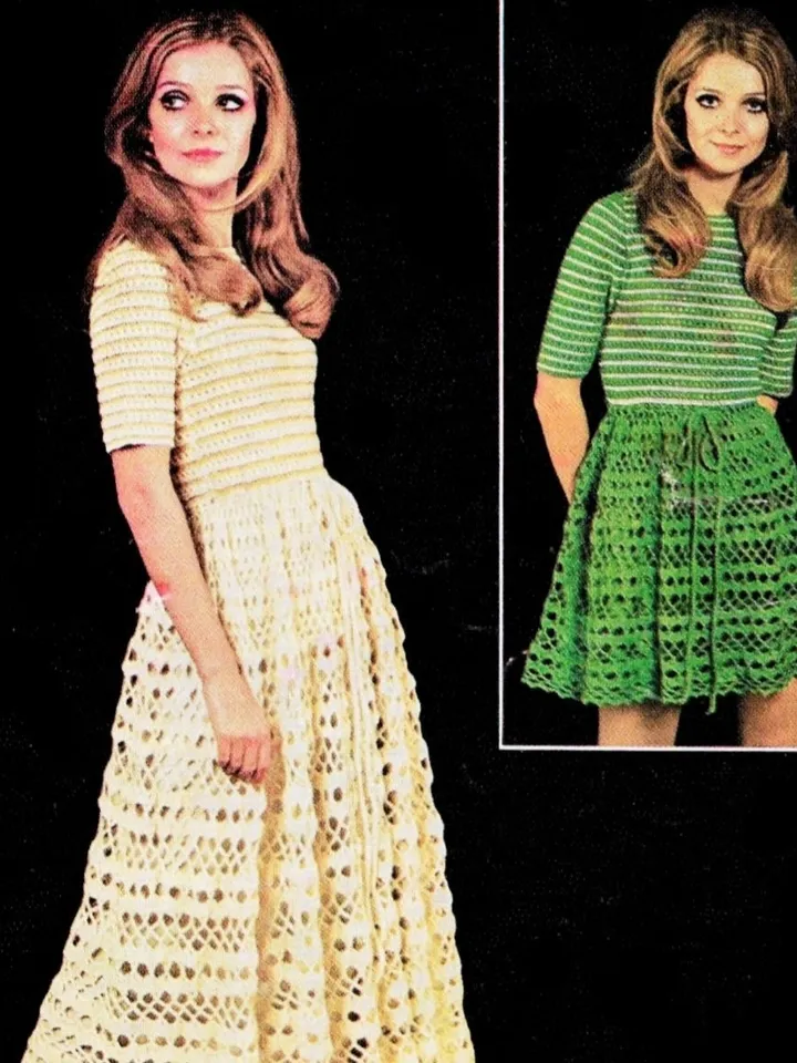 Dress crochet pattern, long dress crochet, short dress crochet pattern pdf