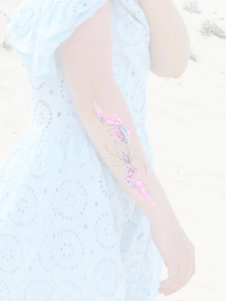 Pisces Tattoo Design Fishes Tattoo Idea Sketch Stencil, Instant download PDF, JPG