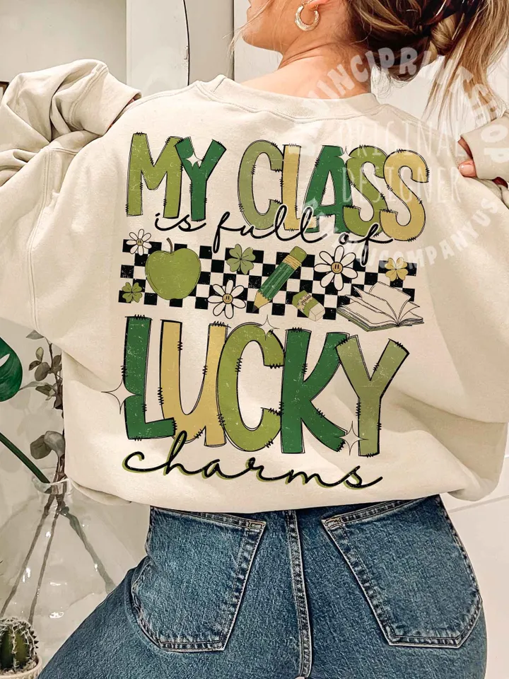 My Class Is Full Of Lucky Charms PNG, St Patrick Day Png, Lucky Teacher PNG, Lucky Sublimation, Teacher png, Patricks Teacher Gift, png file