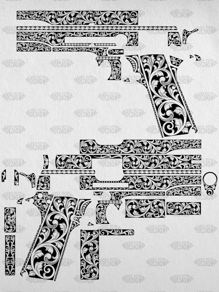 VECTOR DESIGN Colt 1911 government Scrollwork 8