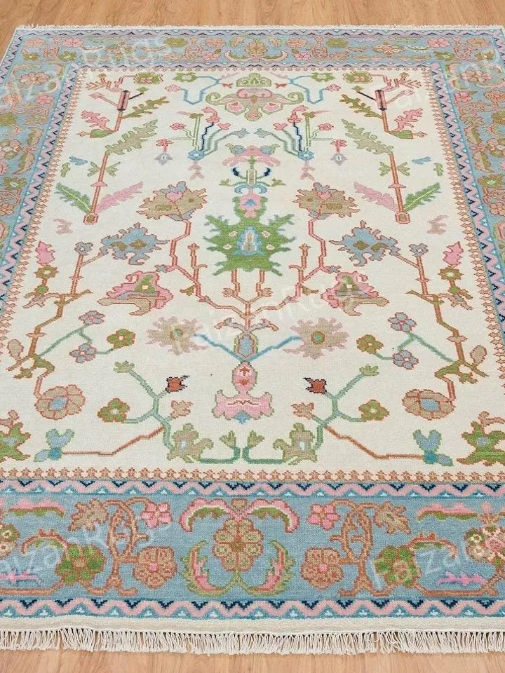 8x10 Antique Modern Oushak Rug Handmade 100% Wool Rug Pastel Area Rug Pastel Oushak Rugs for Living Bedroom Dining Office 8x10 9x12 10x14