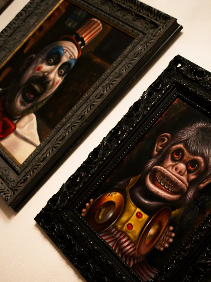 Oil painting The Monkey Jolly Chimp